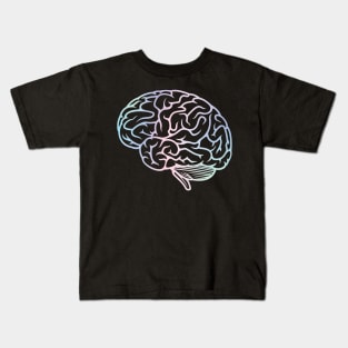 Beautiful Brain Holographic Pastel Neuroscience Kids T-Shirt